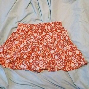 Floral orange skirt
